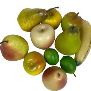 Mixed Faux Fruit Apples Pears Banana Limes House Staging Home Decor Photo Prop